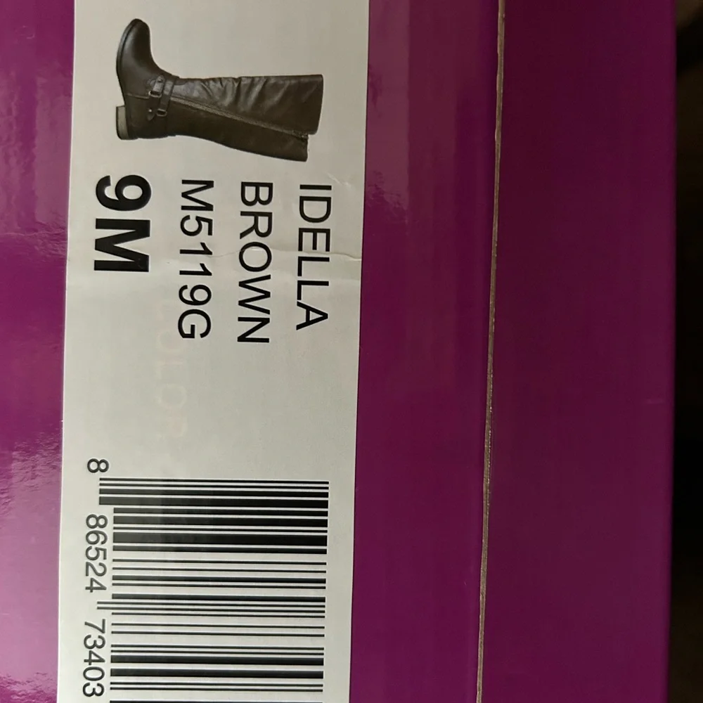 NIB Rampage Idella Brown Tall Boots Riding Zipper 9 New